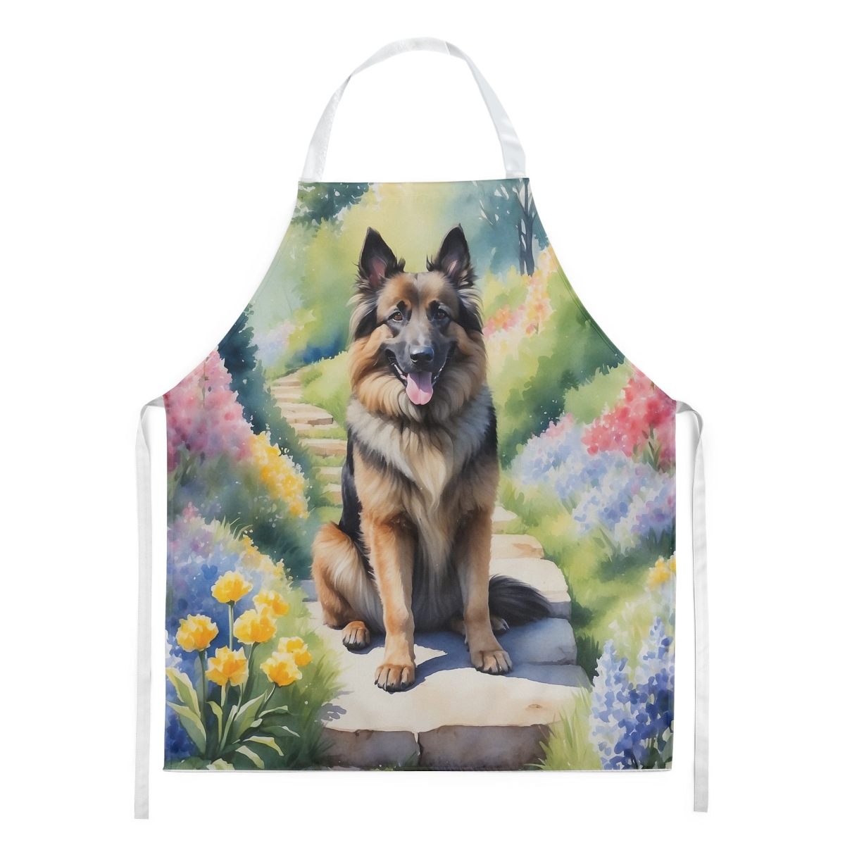 30 x 27 in. Belgian Tervuren Spring Path Apron