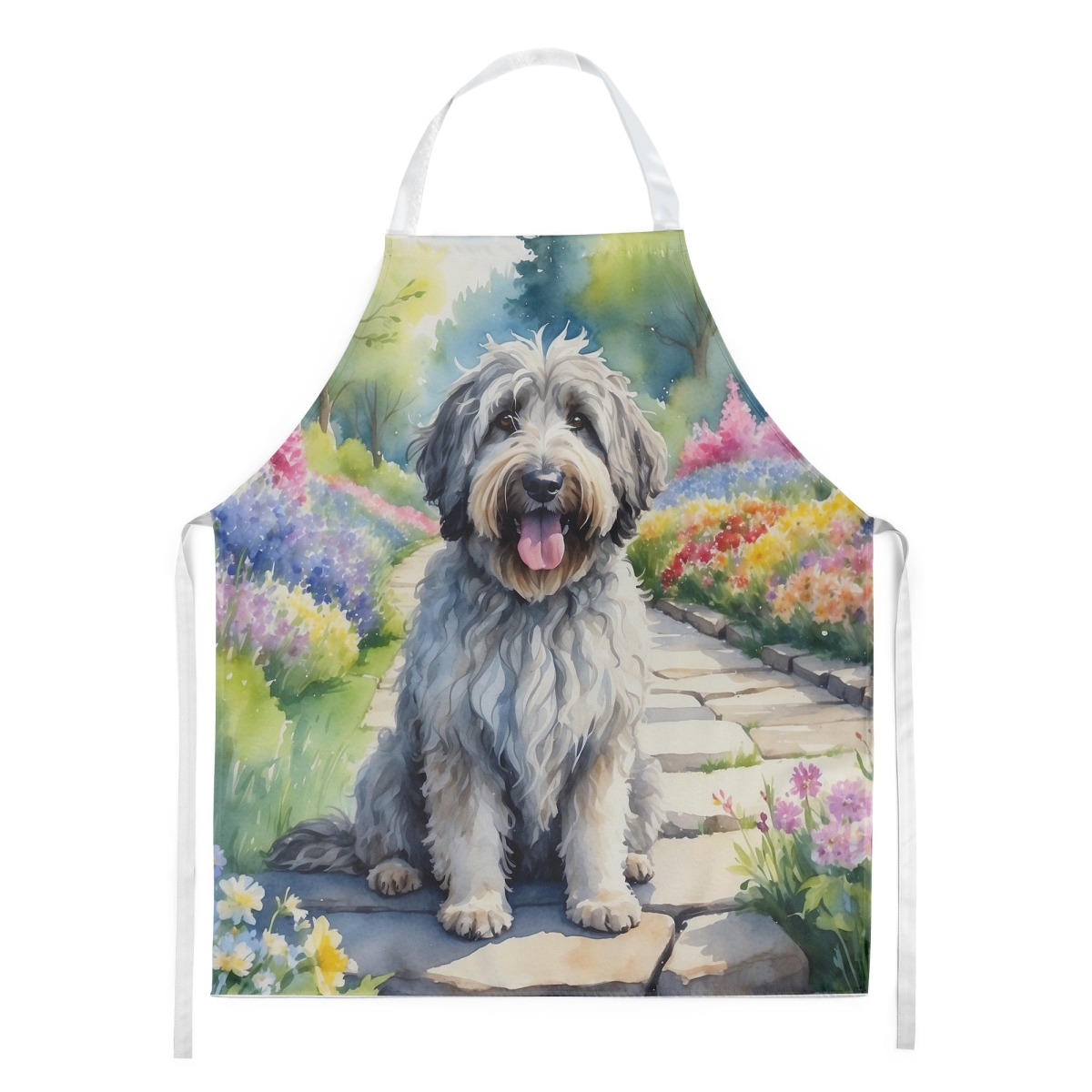 30 x 27 in. Bergamasco Sheepdog Spring Path Apron