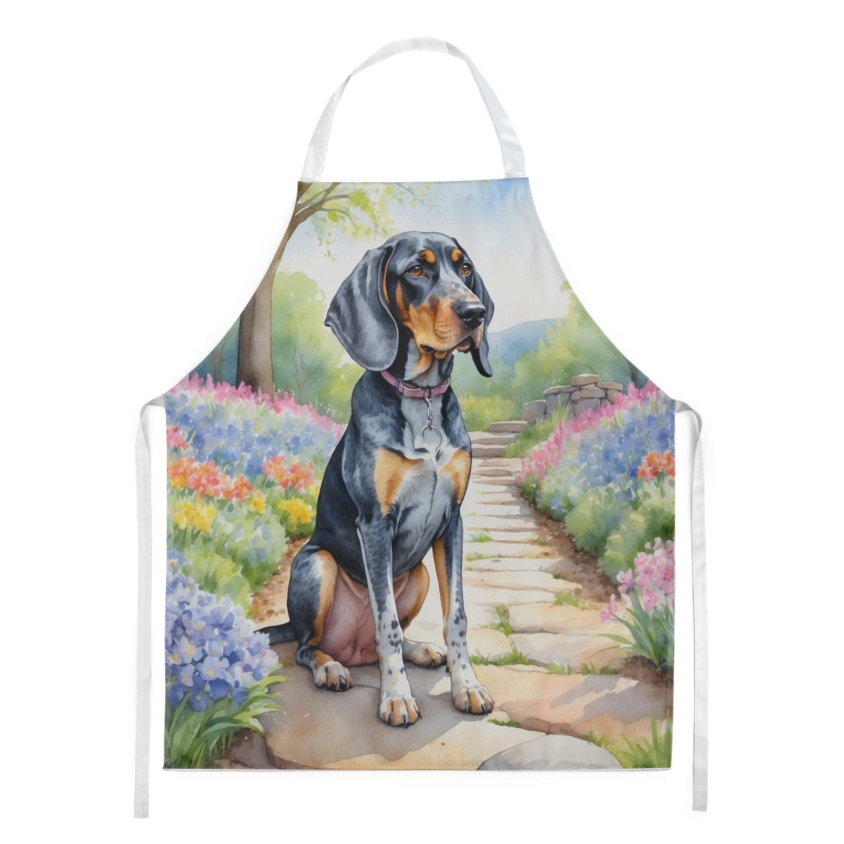 DAC6572APRON 30 x 27 in. Bluetick Coonhound Spring Path Apron