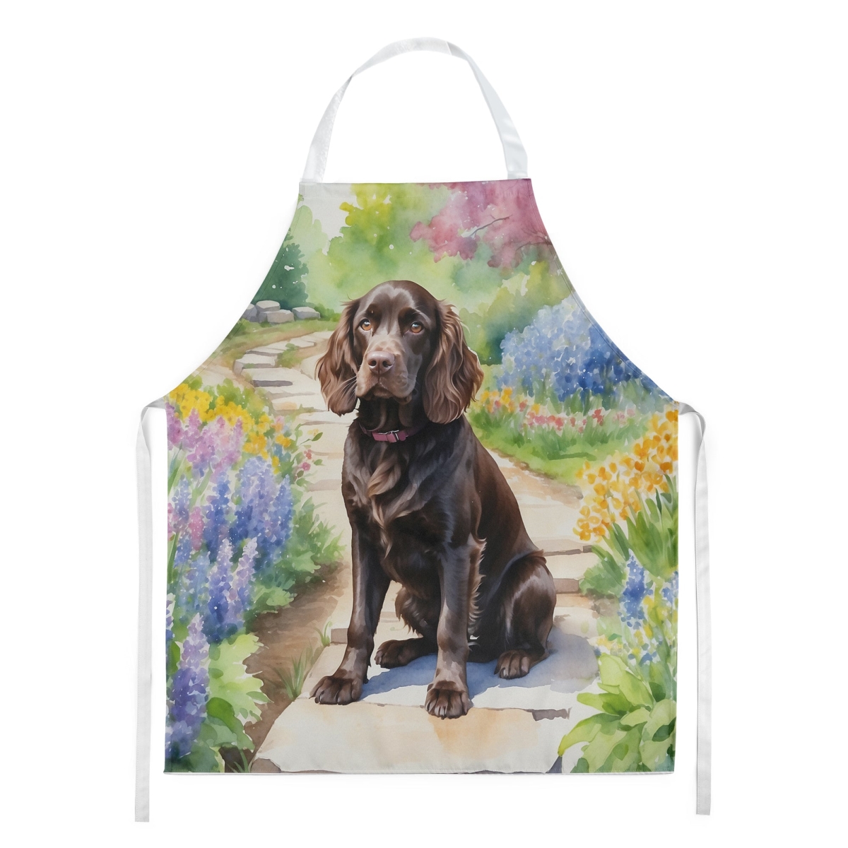 30 x 27 in. Boykin Spaniel Spring Path Apron