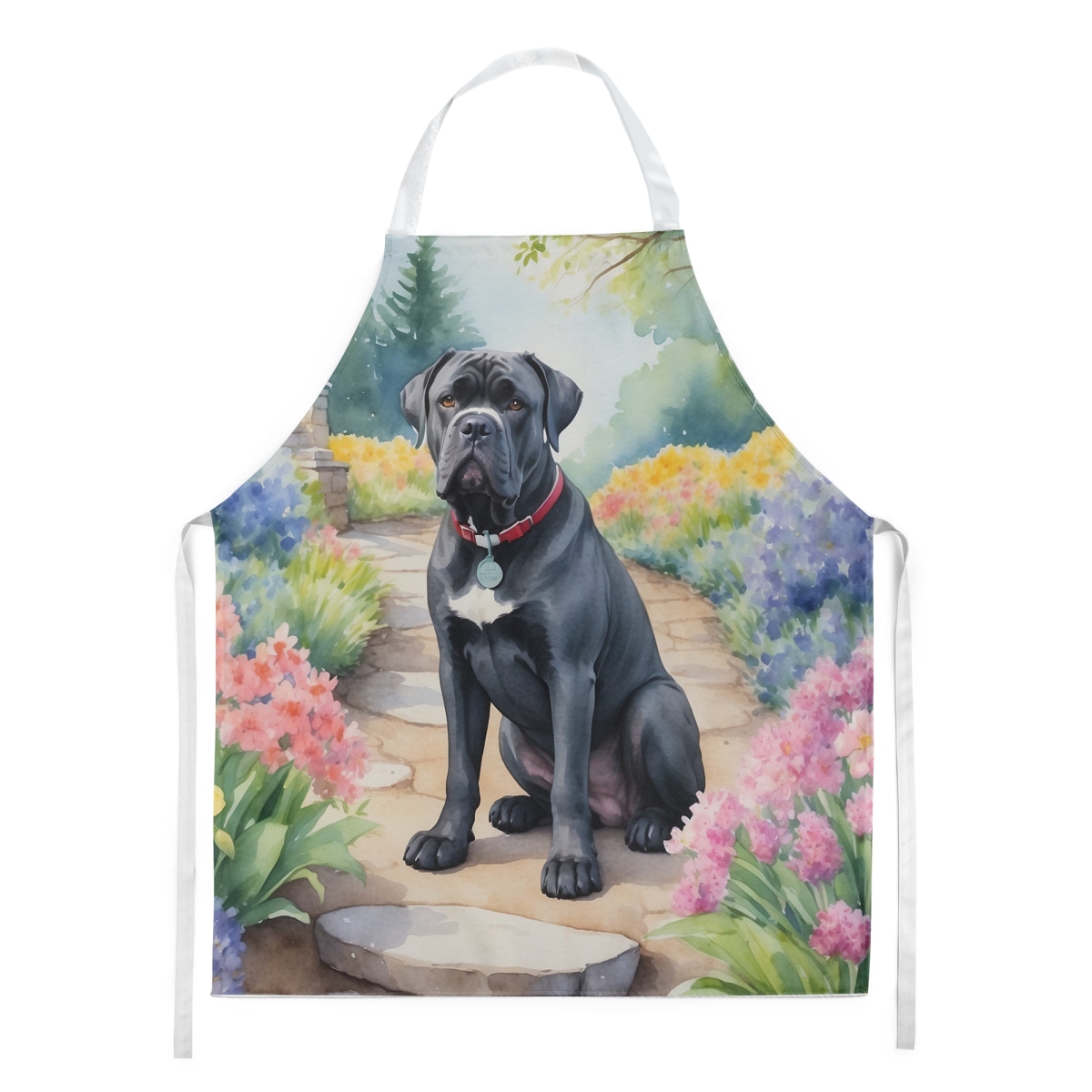 Picture of Carolines Treasures DAC6591APRON 30 x 27 in. Cane Corso Spring Path Apron