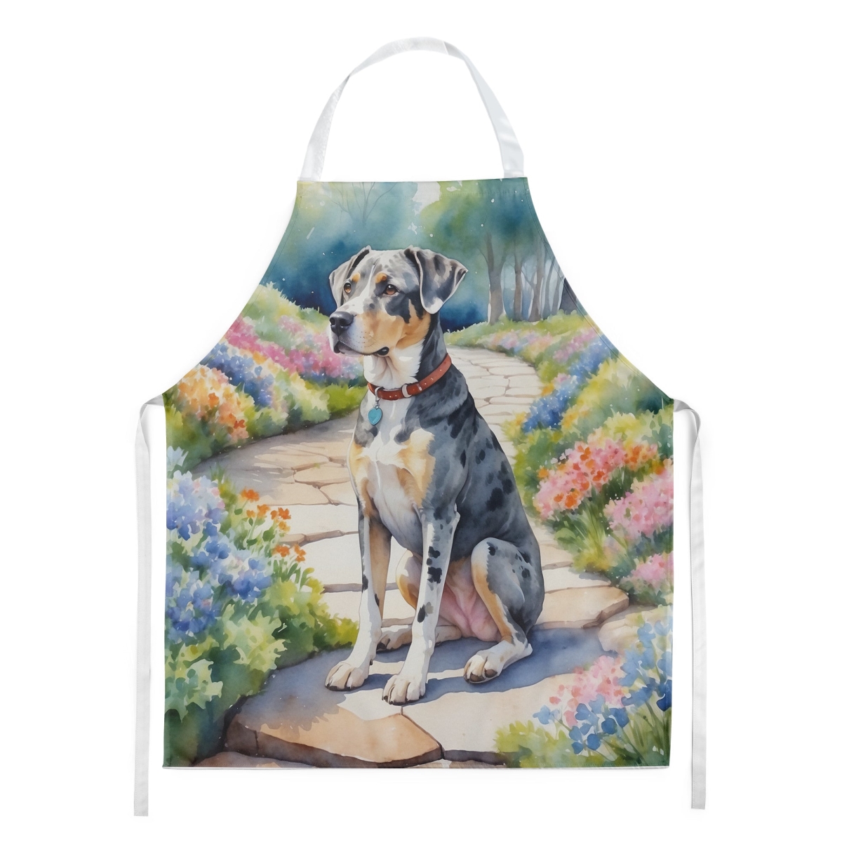 Picture of Carolines Treasures DAC6592APRON 30 x 27 in. Catahoula Spring Path Apron