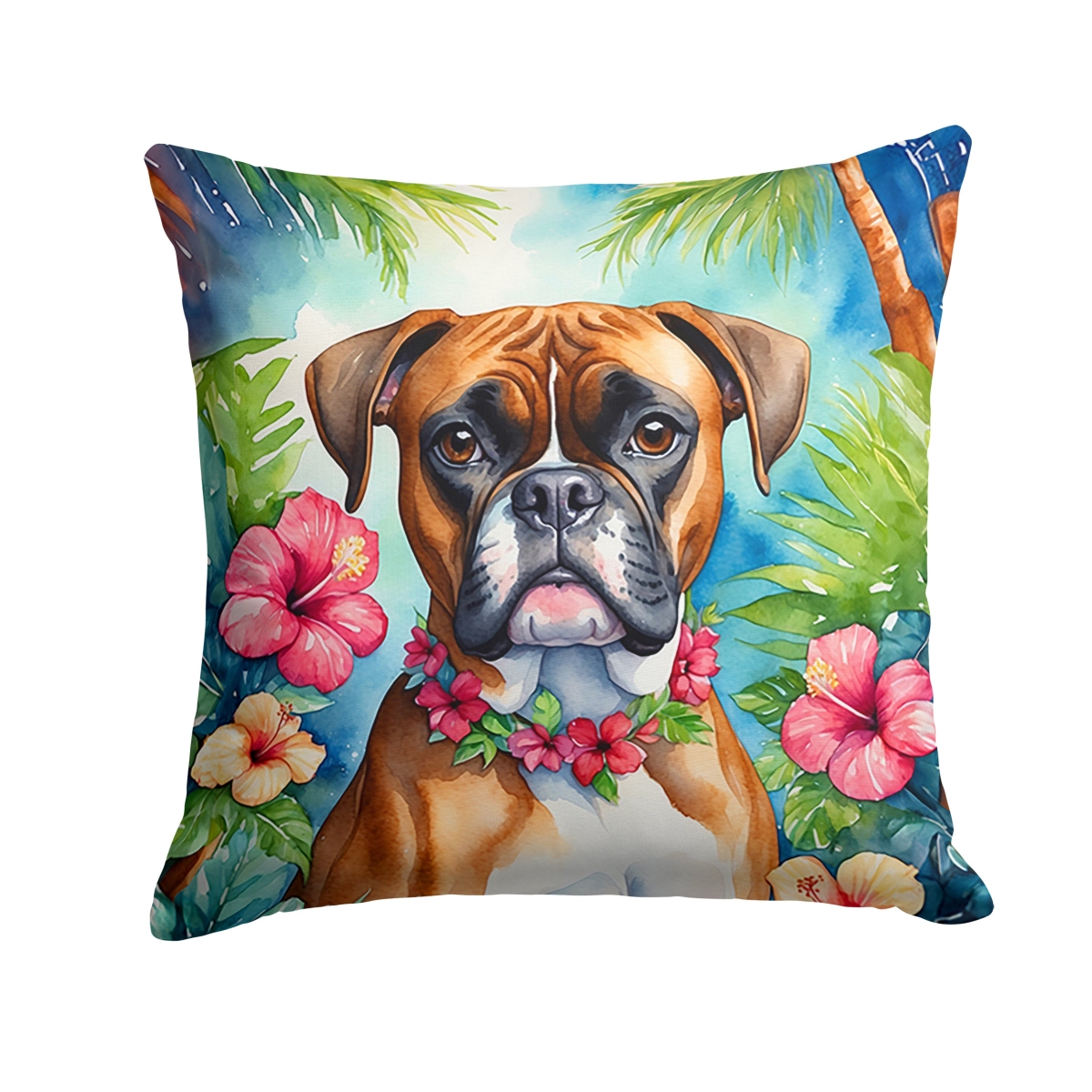 18 x 18 in. Boxer Luau Throw Pillow