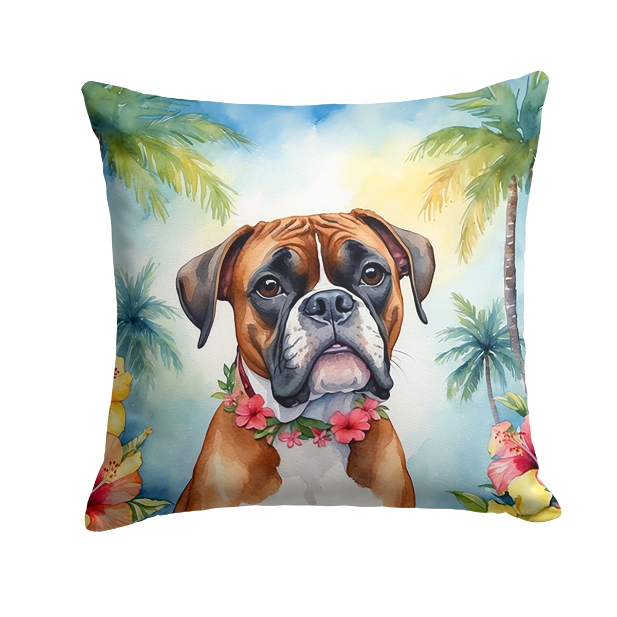 18 x 18 in. Boxer Luau Throw Pillow