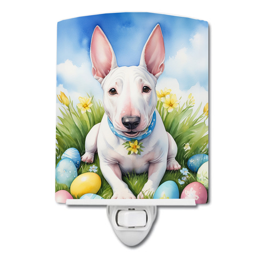 DAC5020CNL 6 x 4 in. English Bull Terrier Easter Egg Hunt Ceramic Night Light