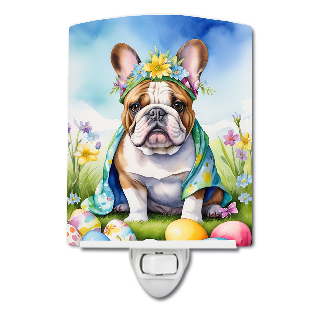 DAC5022CNL 6 x 4 in. English Bulldog Easter Egg Hunt Ceramic Night Light