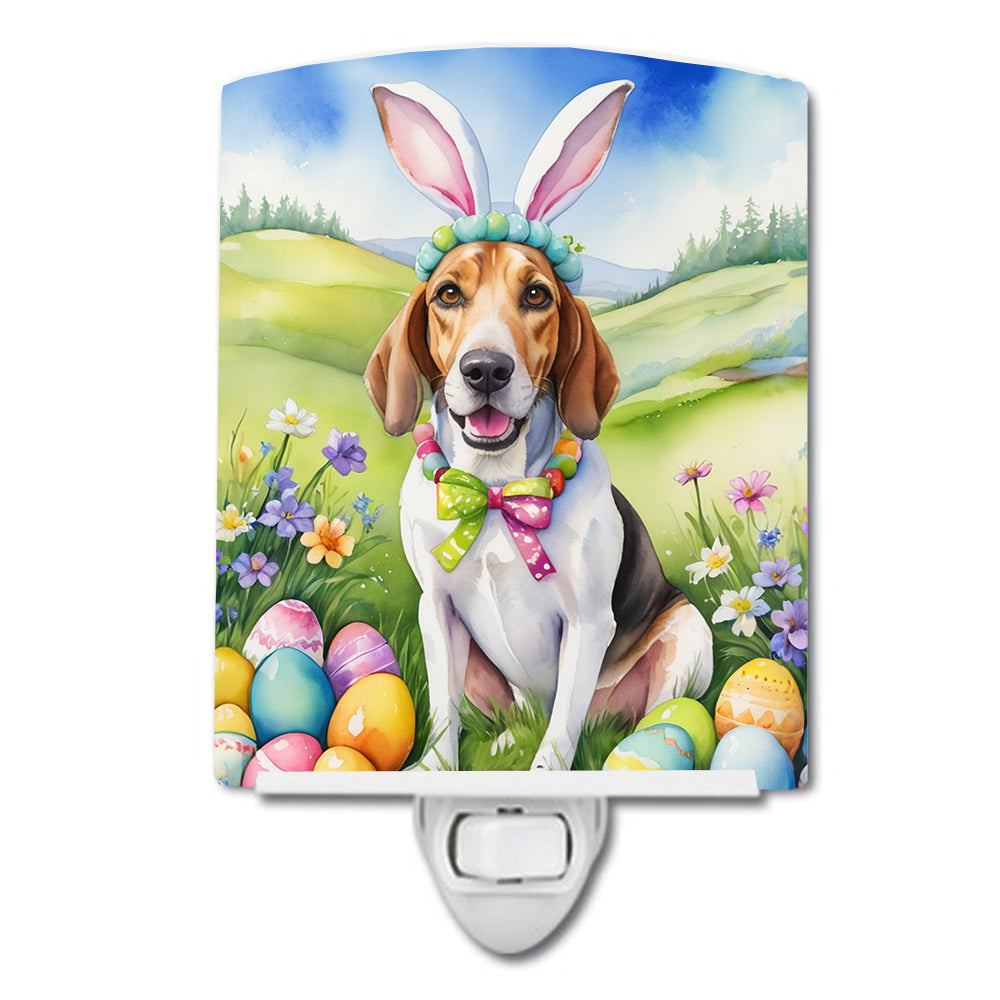 6 x 4 in. English Foxhound Easter Egg Hunt Ceramic Night Light