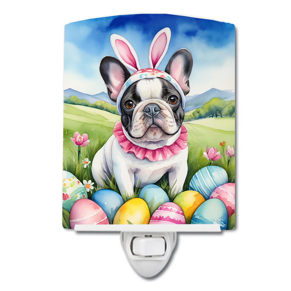 6 x 4 in. French Bulldog Easter Egg Hunt Ceramic Night Light