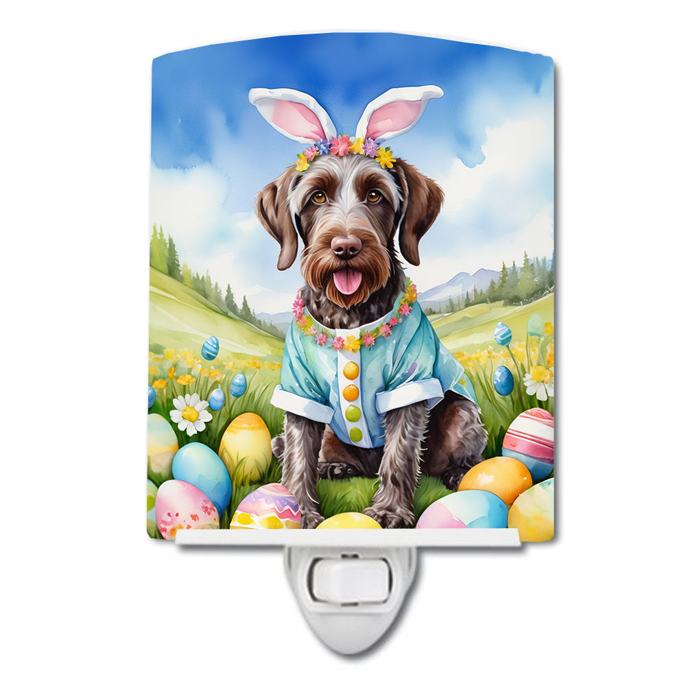 6 x 4 in. German Wirehaired Pointer Easter Egg Hunt Ceramic Night Light