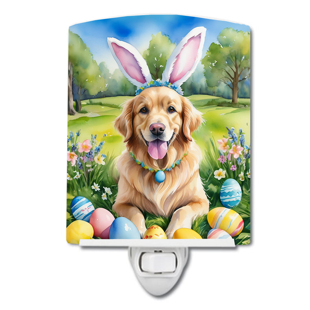 DAC5055CNL 6 x 4 in. Golden Retriever Easter Egg Hunt Ceramic Night Light