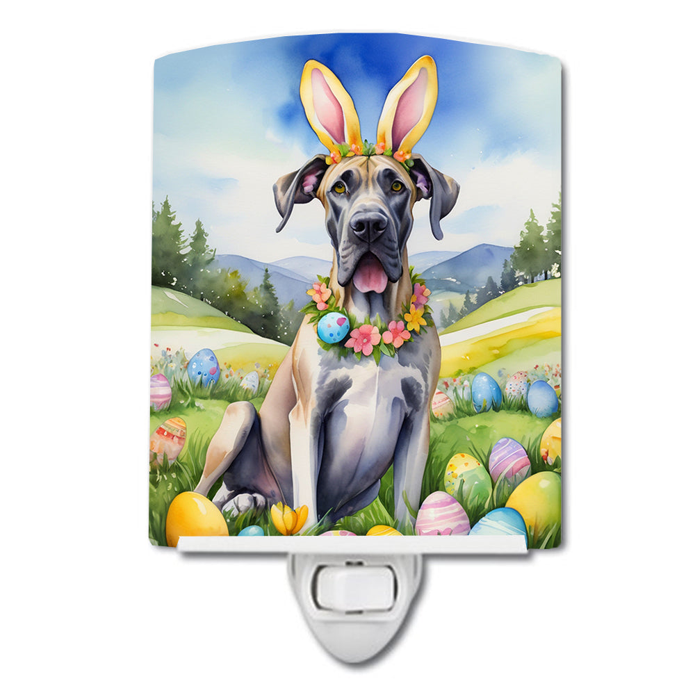 6 x 4 in. Great Dane Easter Egg Hunt Ceramic Night Light
