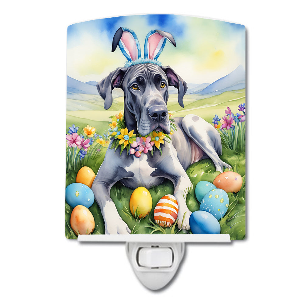 6 x 4 in. Great Dane Easter Egg Hunt Ceramic Night Light