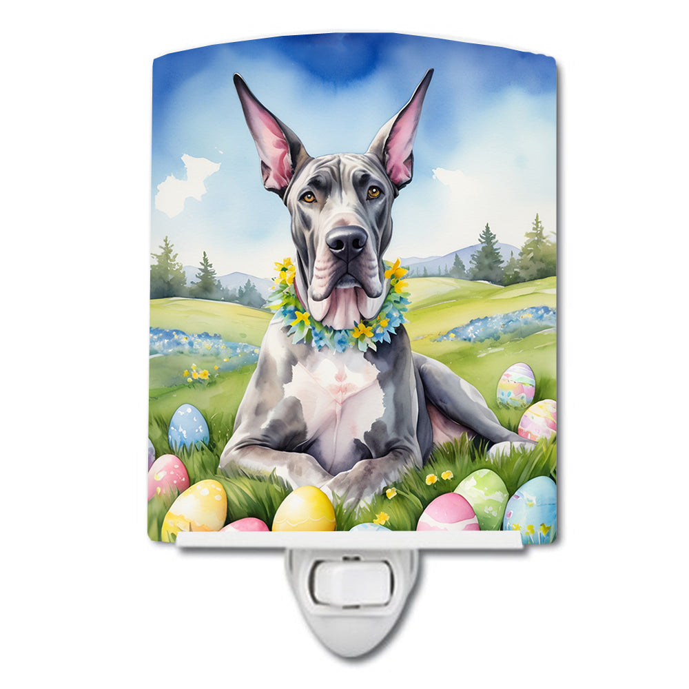 DAC5063CNL 6 x 4 in. Great Dane Easter Egg Hunt Ceramic Night Light