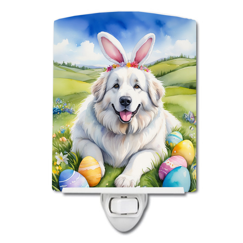 DAC5064CNL 6 x 4 in. Great Pyrenees Easter Egg Hunt Ceramic Night Light