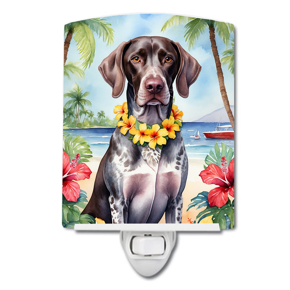 DAC6439CNL 6 x 4 in. German Shorthaired Pointer Luau Ceramic Night Light