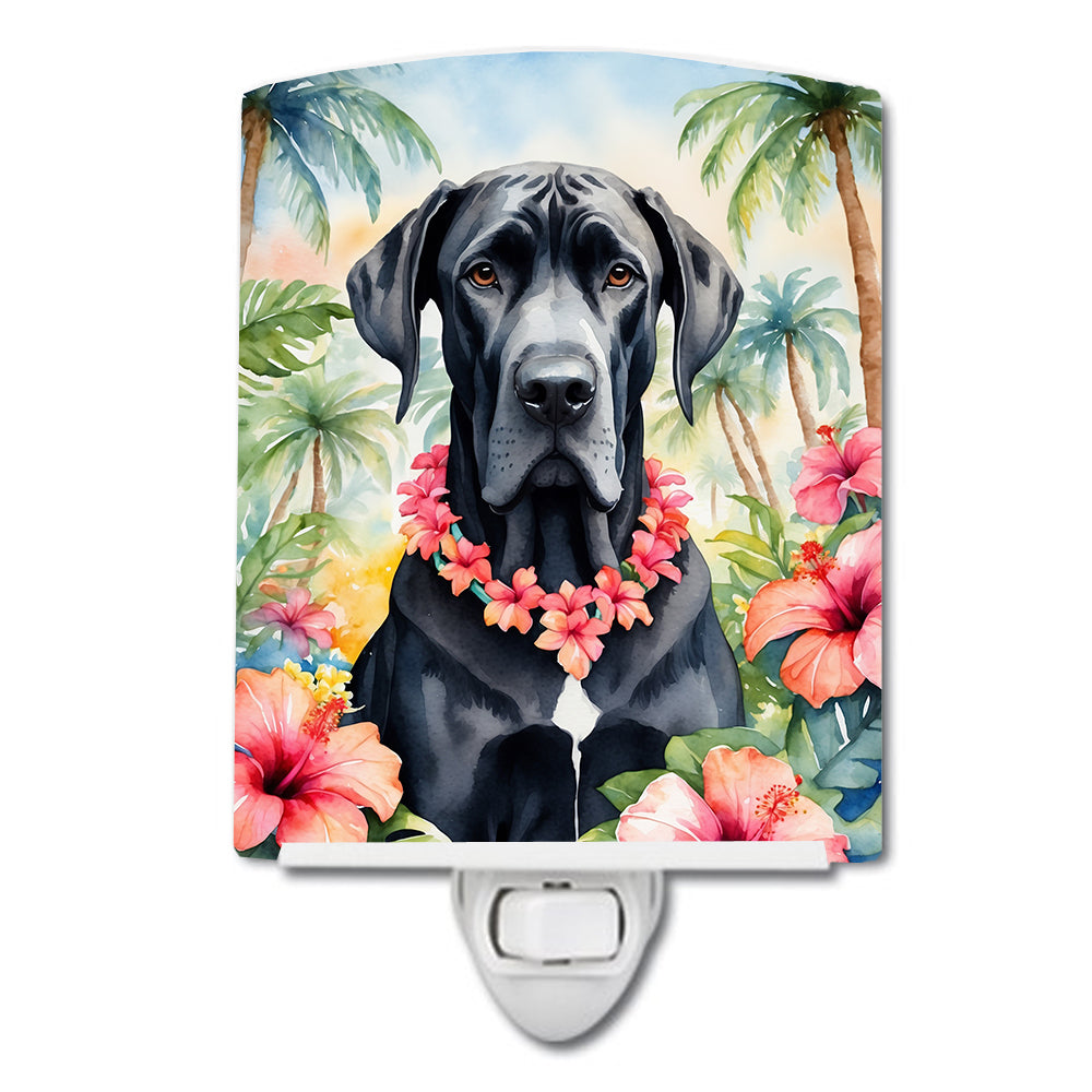 DAC6445CNL 6 x 4 in. Great Dane Luau Ceramic Night Light