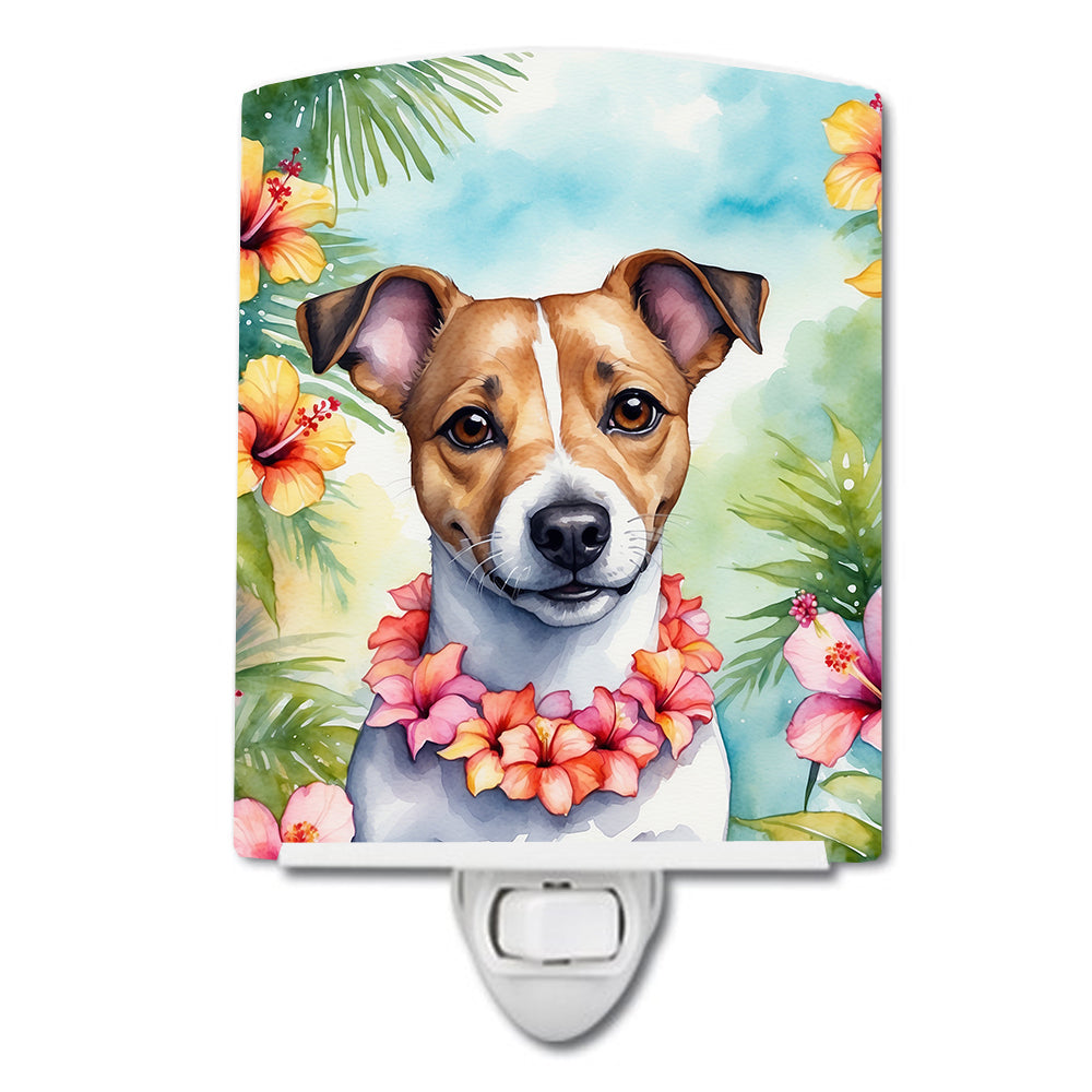 6 x 4 in. Jack Russell Terrier Luau Ceramic Night Light