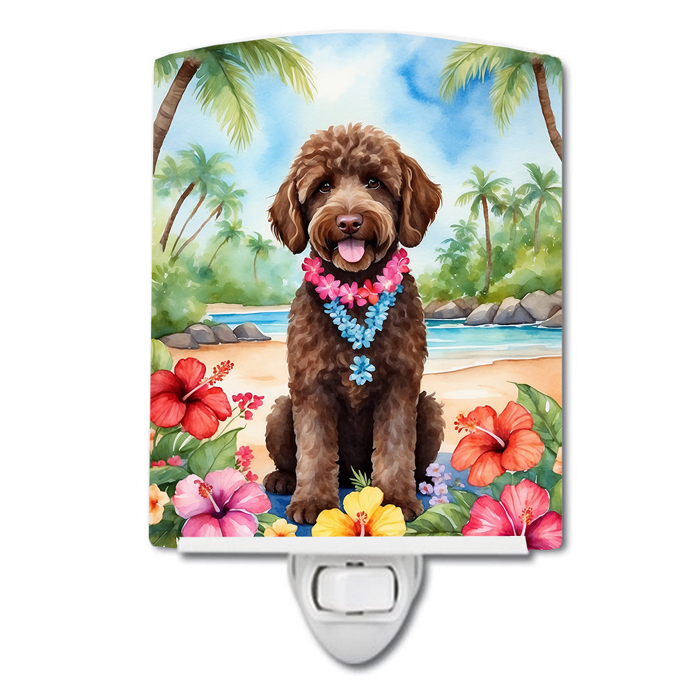 DAC6462CNL 6 x 4 in. Labradoodle Luau Ceramic Night Light