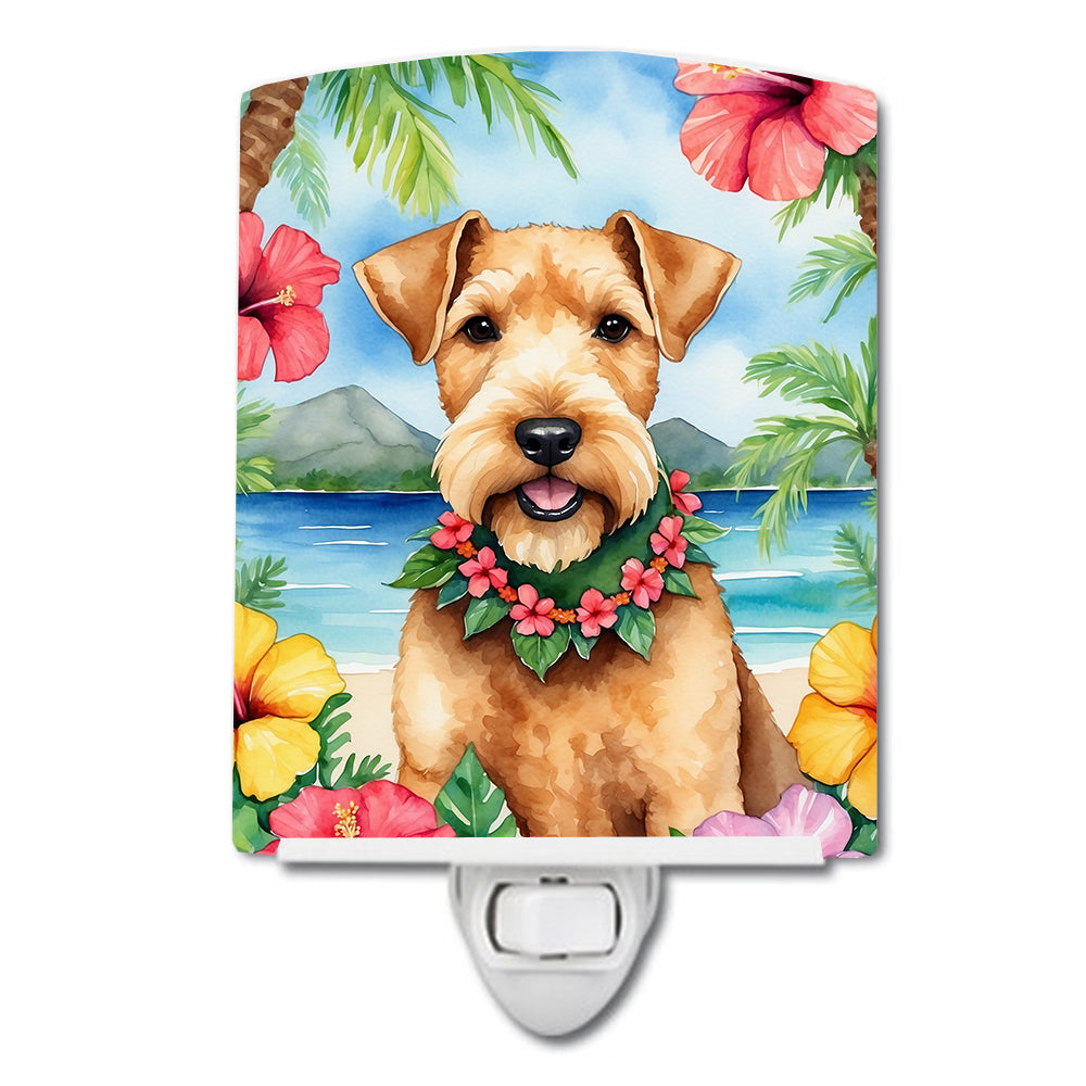 DAC6467CNL 6 x 4 in. Lakeland Terrier Luau Ceramic Night Light