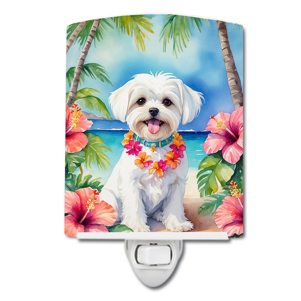 DAC6472CNL 6 x 4 in. Maltese Luau Ceramic Night Light