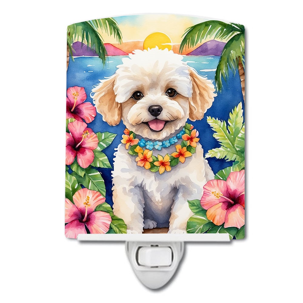 DAC6473CNL 6 x 4 in. Maltipoo Luau Ceramic Night Light