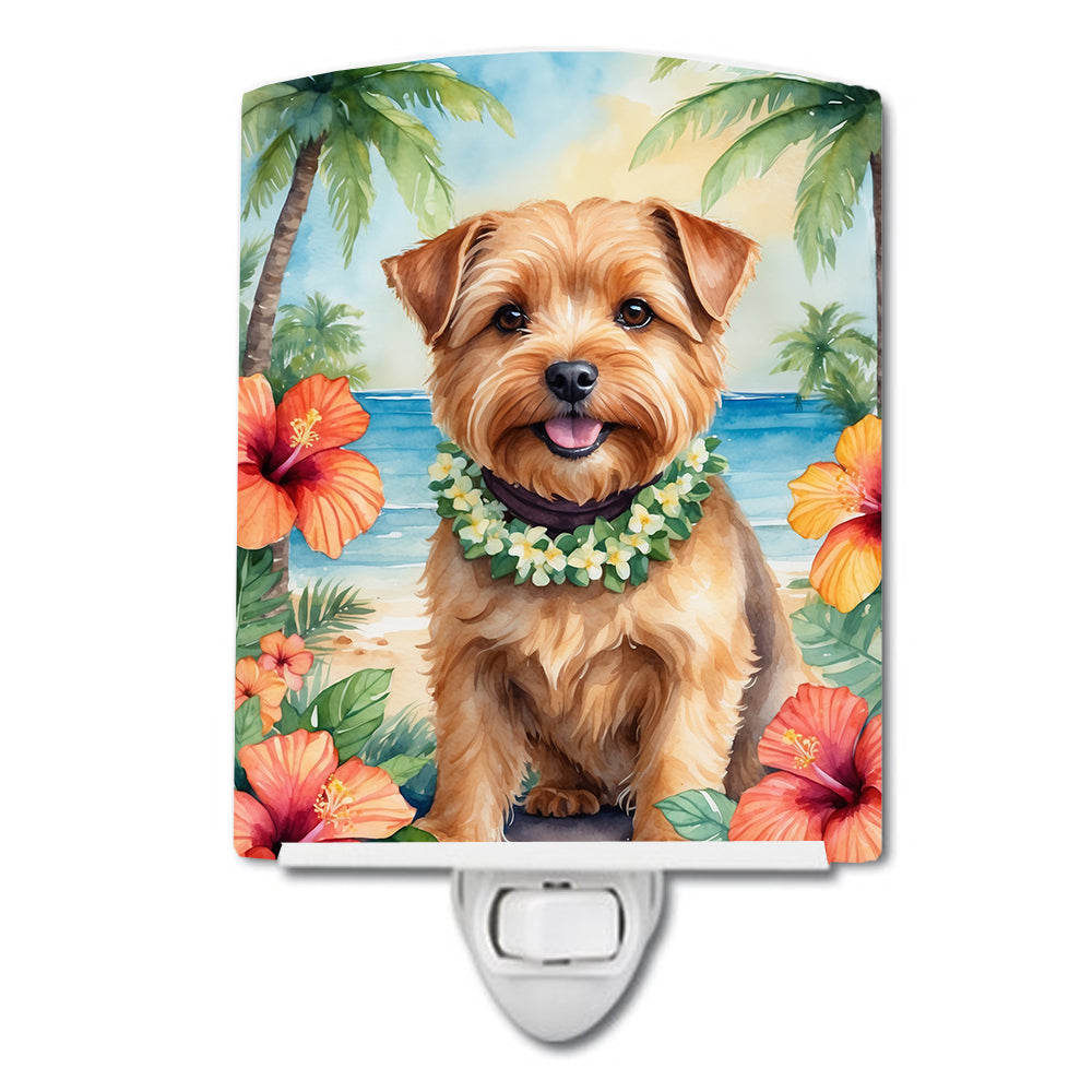 DAC6480CNL 6 x 4 in. Norfolk Terrier Luau Ceramic Night Light