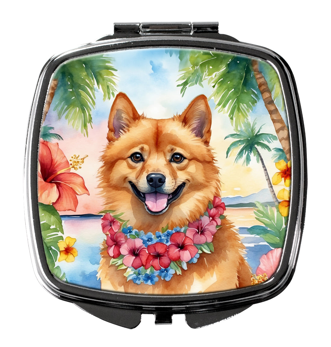 DAC6431SCM 3 x 2.75 in. Finnish Spitz Luau Compact Mirror