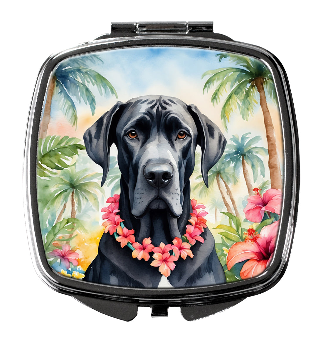 DAC6445SCM 3 x 2.75 in. Great Dane Luau Compact Mirror
