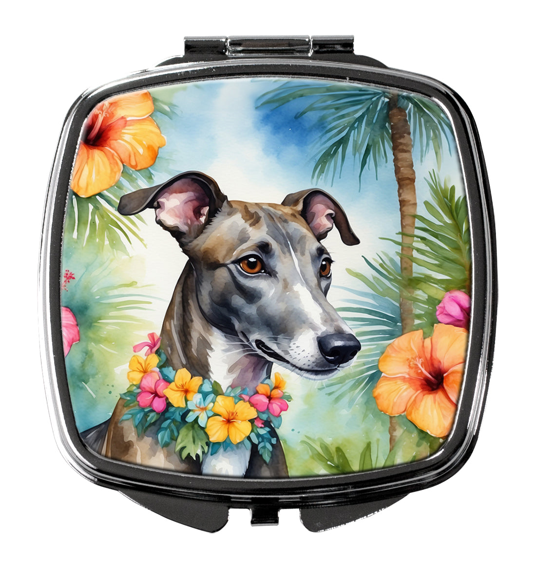 DAC6449SCM 3 x 2.75 in. Greyhound Luau Compact Mirror