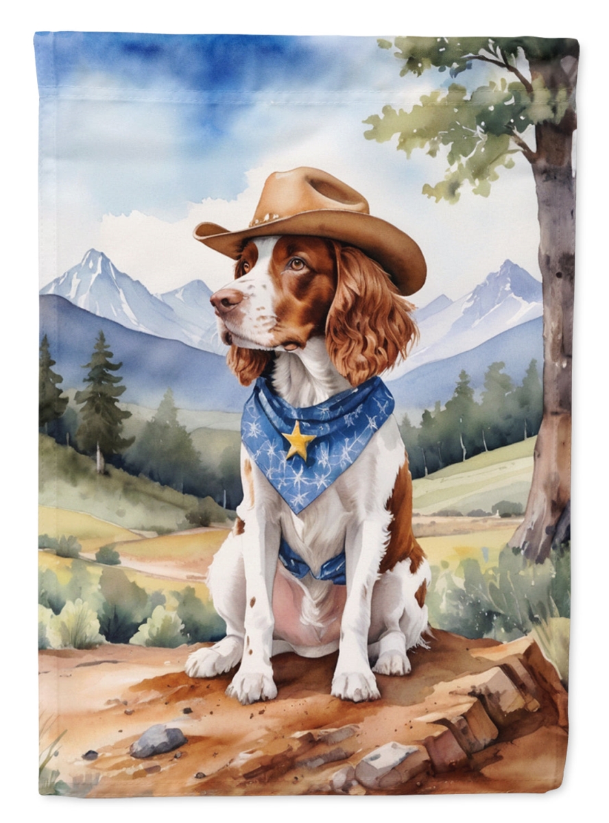 DAC5992CHF 40 x 28 in. Welsh Springer Spaniel Cowboy Welcome House Flag
