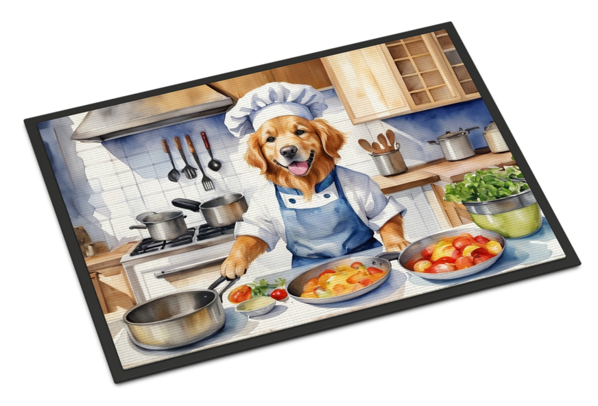 18 x 27 in. Golden Retriever The Chef Doormat