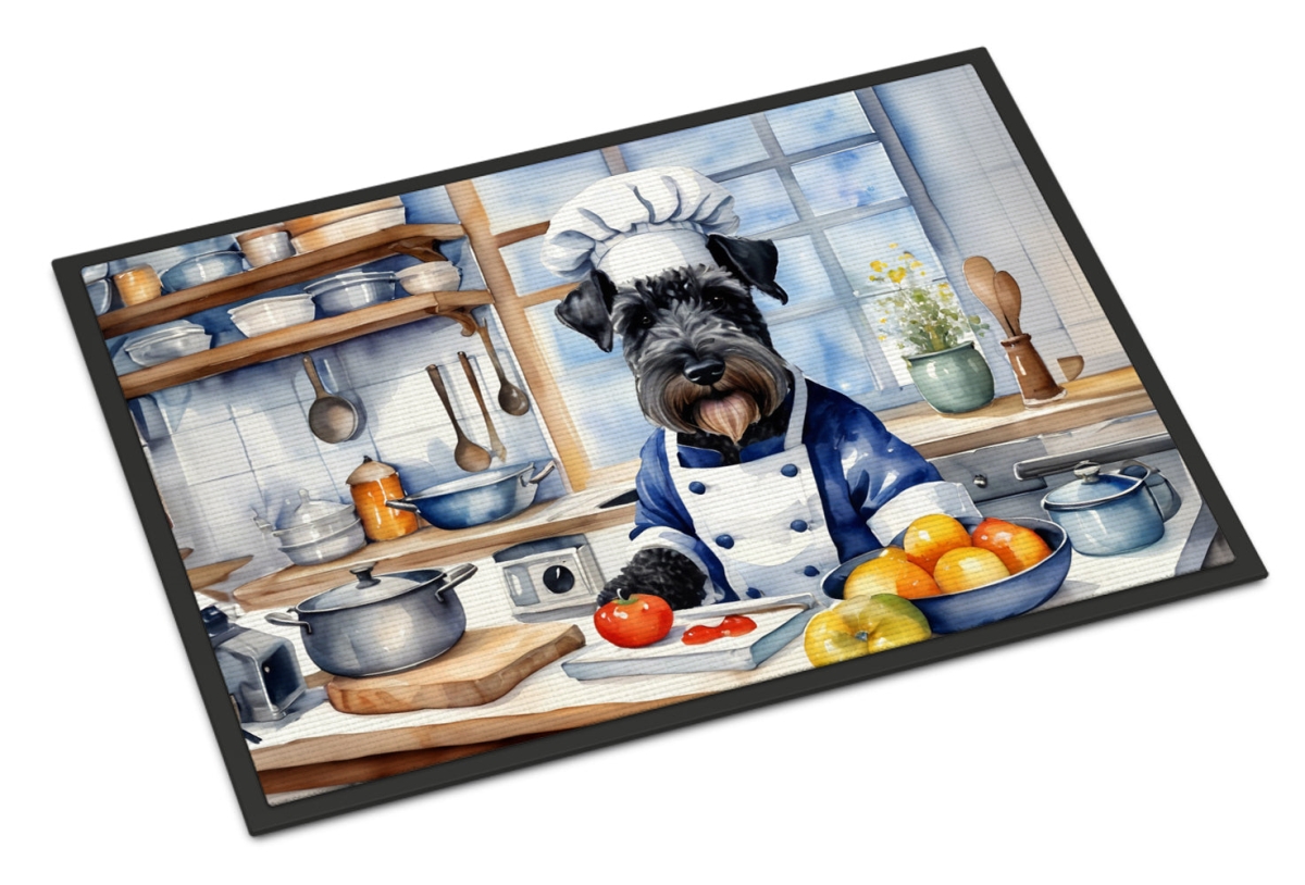 DAC6273MAT 18 x 27 in. Kerry Blue Terrier The Chef Doormat