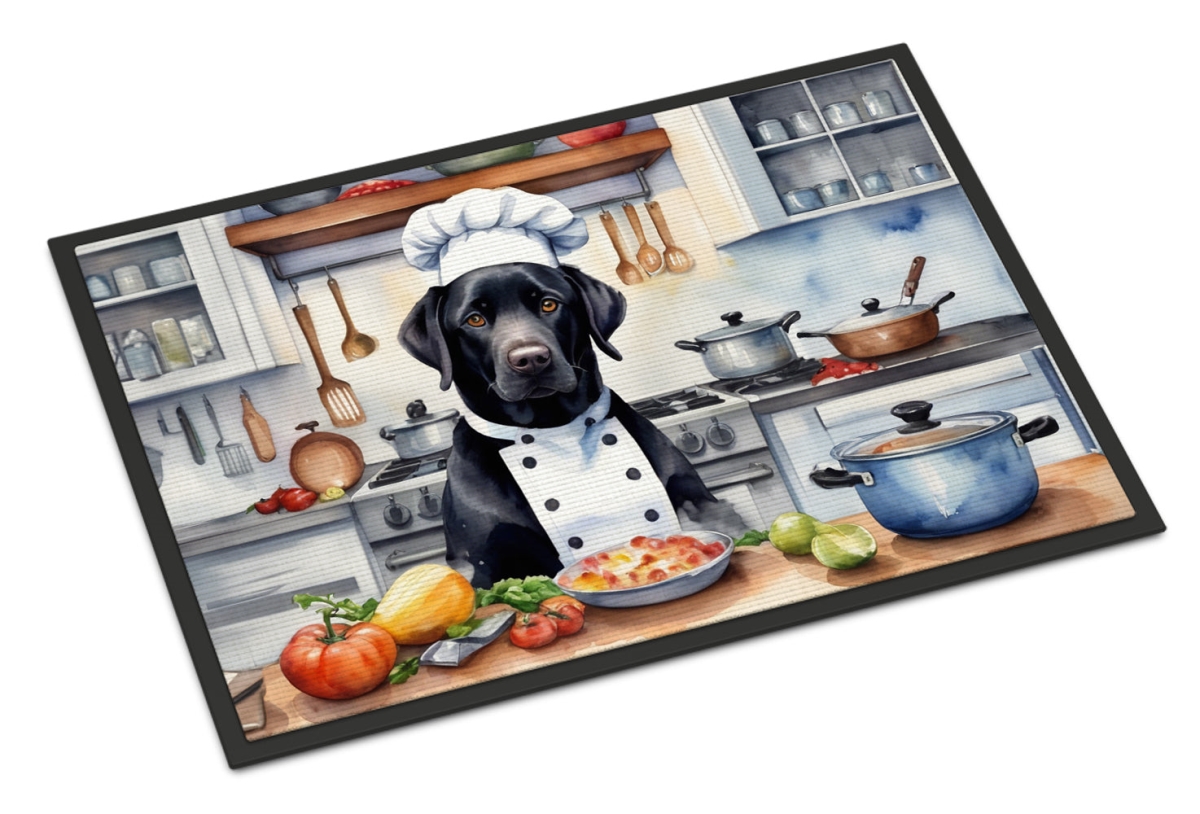 18 x 27 in. Black Labrador Retriever The Chef Doormat