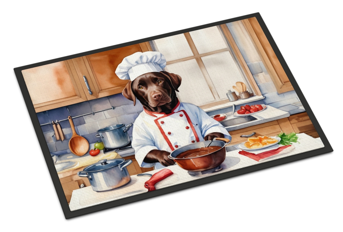 DAC6277MAT 18 x 27 in. Chocolate Labrador Retriever The Chef Doormat
