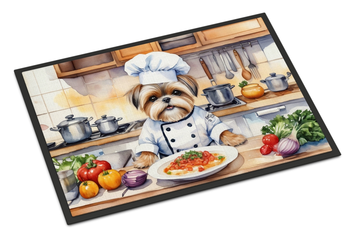 DAC6282MAT 18 x 27 in. Lhasa Apso The Chef Doormat