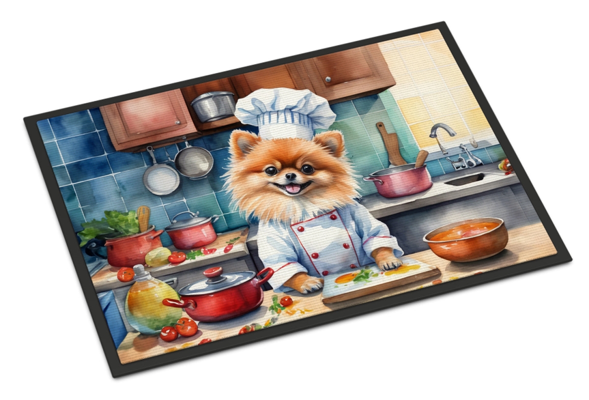 DAC6301MAT 18 x 27 in. Pomeranian The Chef Doormat
