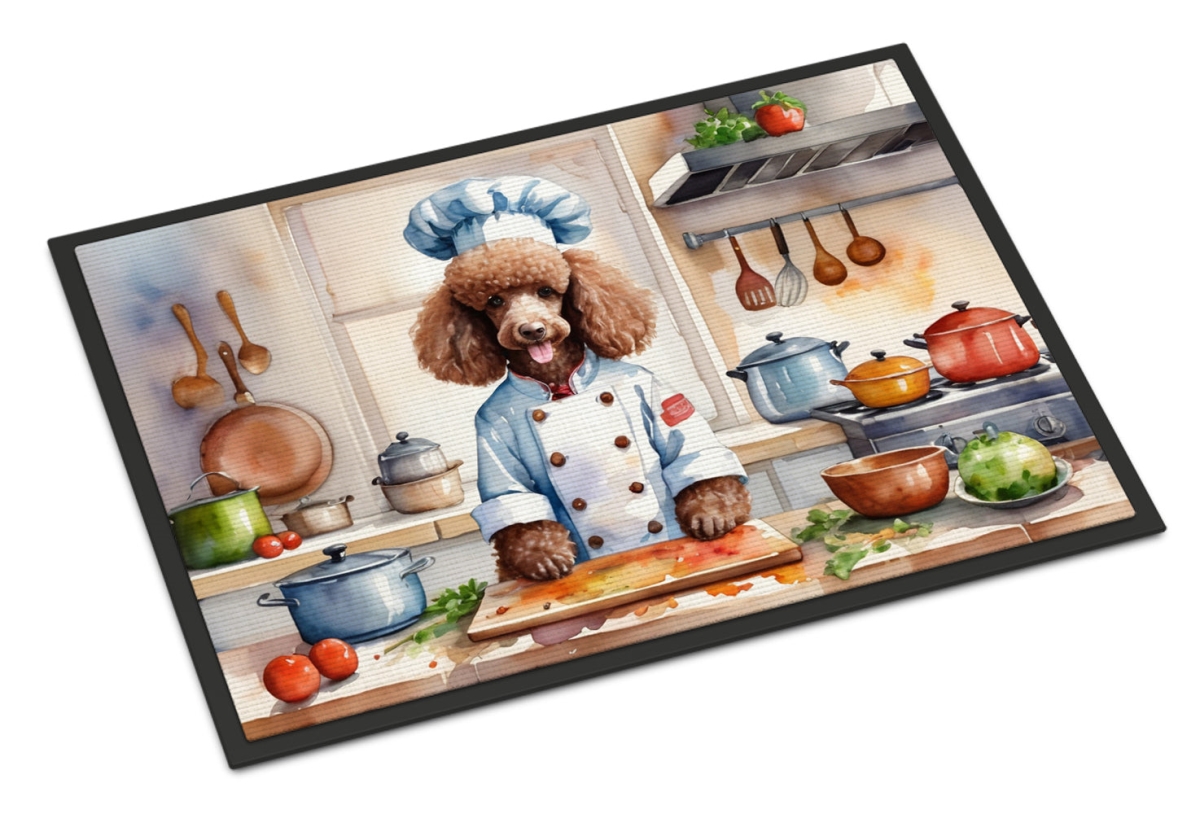 DAC6304MAT 18 x 27 in. Chocolate Poodle The Chef Doormat