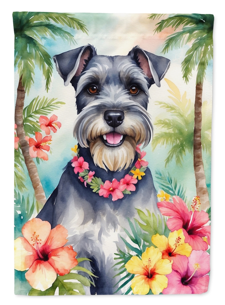 DAC6514CHF 40 x 28 in. Schnauzer Luau House Flag