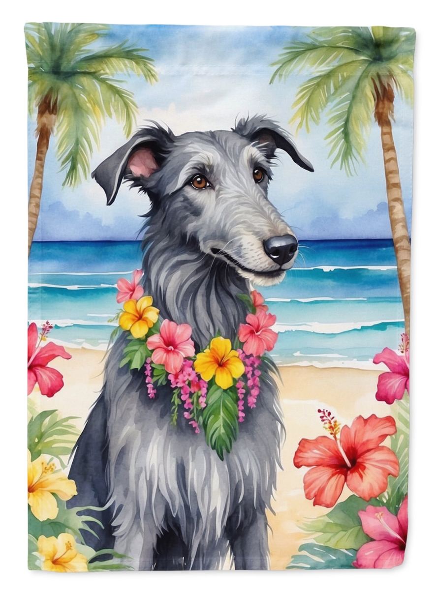 DAC6515CHF 40 x 28 in. Scottish Deerhound Luau House Flag