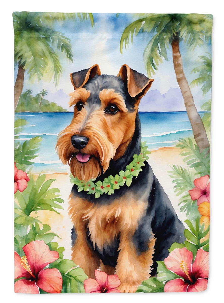 DAC6533CHF 40 x 28 in. Welsh Terrier Luau House Flag