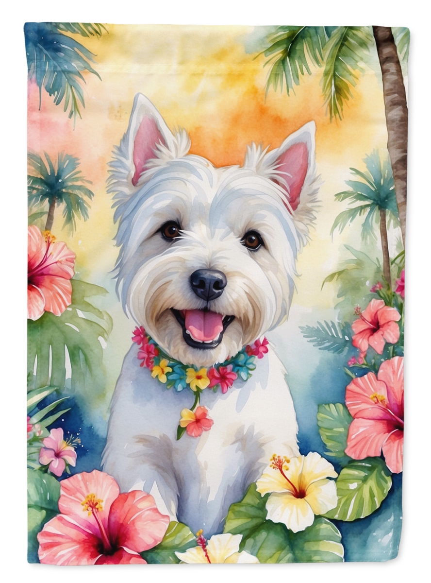DAC6535CHF 40 x 28 in. Westie Luau House Flag