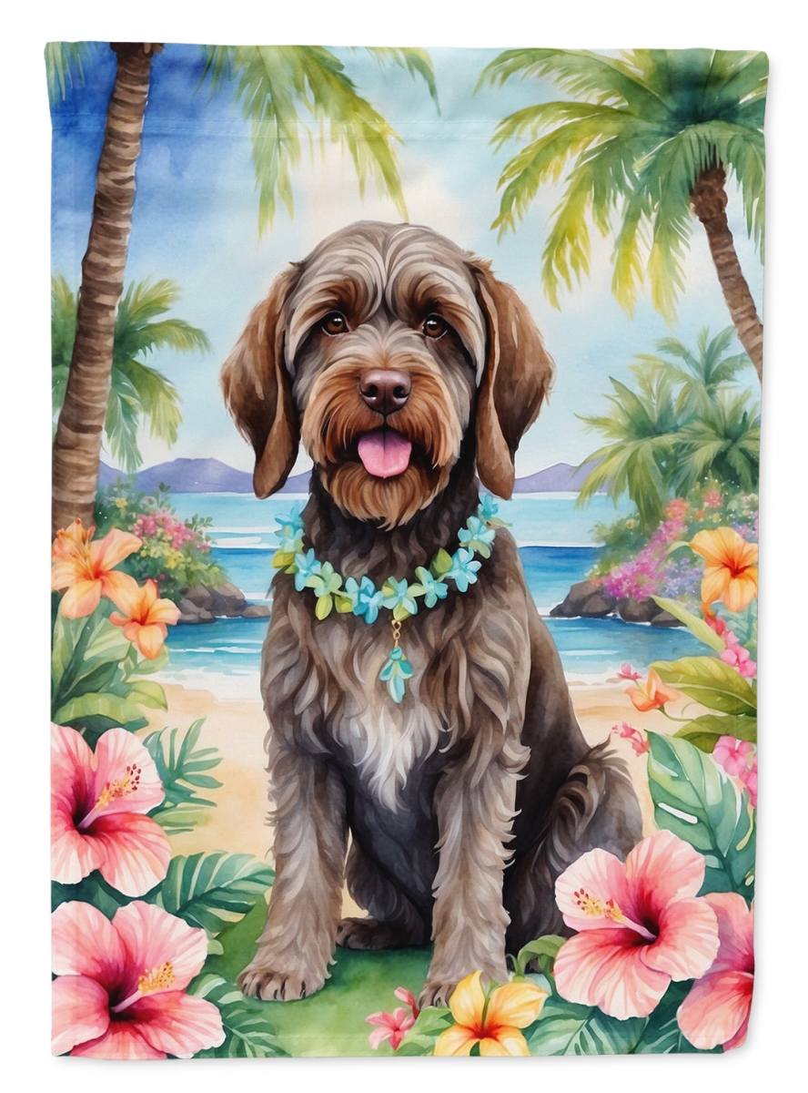 40 x 28 in. Wirehaired Pointing Griffon Luau House Flag