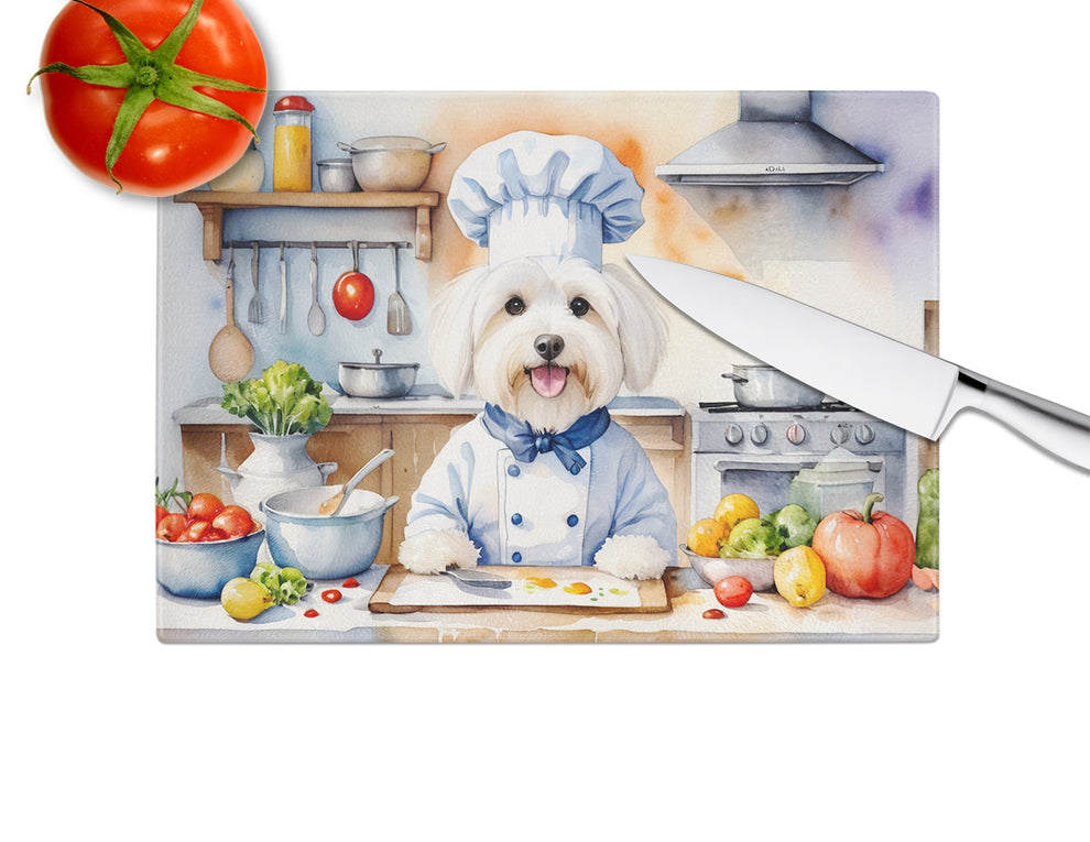 DAC6236LCB 15 x 12 in. Coton de Tulear The Chef Glass Cutting Board