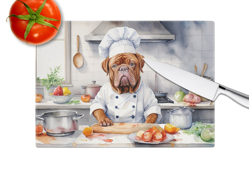 DAC6241LCB 15 x 12 in. Dogue de Bordeaux The Chef Glass Cutting Board
