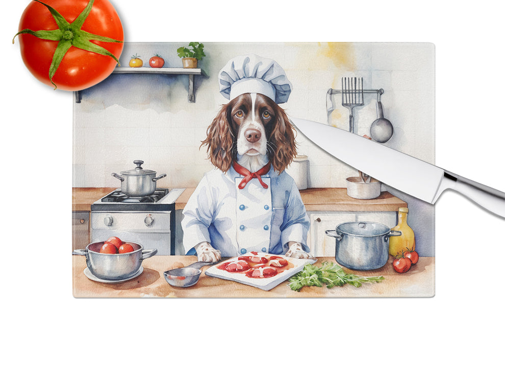 DAC6247LCB 15 x 12 in. English Springer Spaniel The Chef Glass Cutting Board