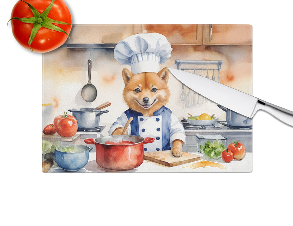 DAC6248LCB 15 x 12 in. Finnish Spitz The Chef Glass Cutting Board