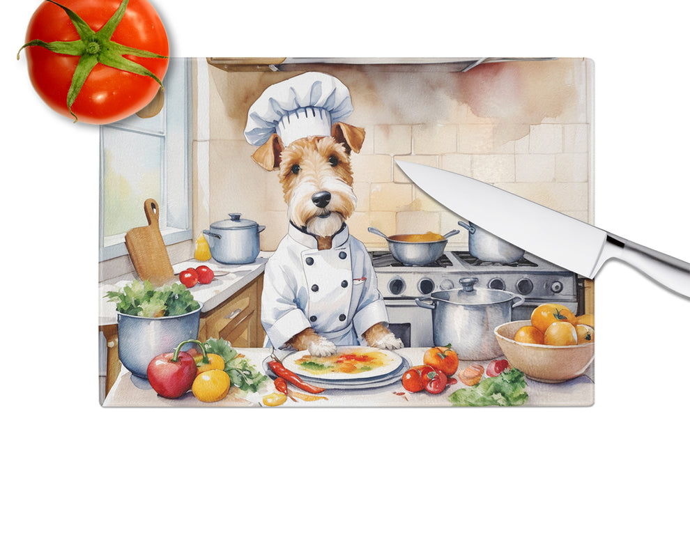 DAC6250LCB 15 x 12 in. Fox Terrier The Chef Glass Cutting Board