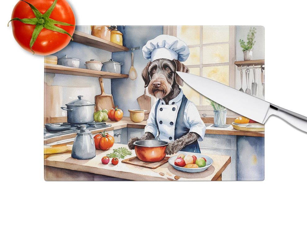DAC6255LCB 15 x 12 in. German Wirehaired Pointer The Chef Glass Cutting Board