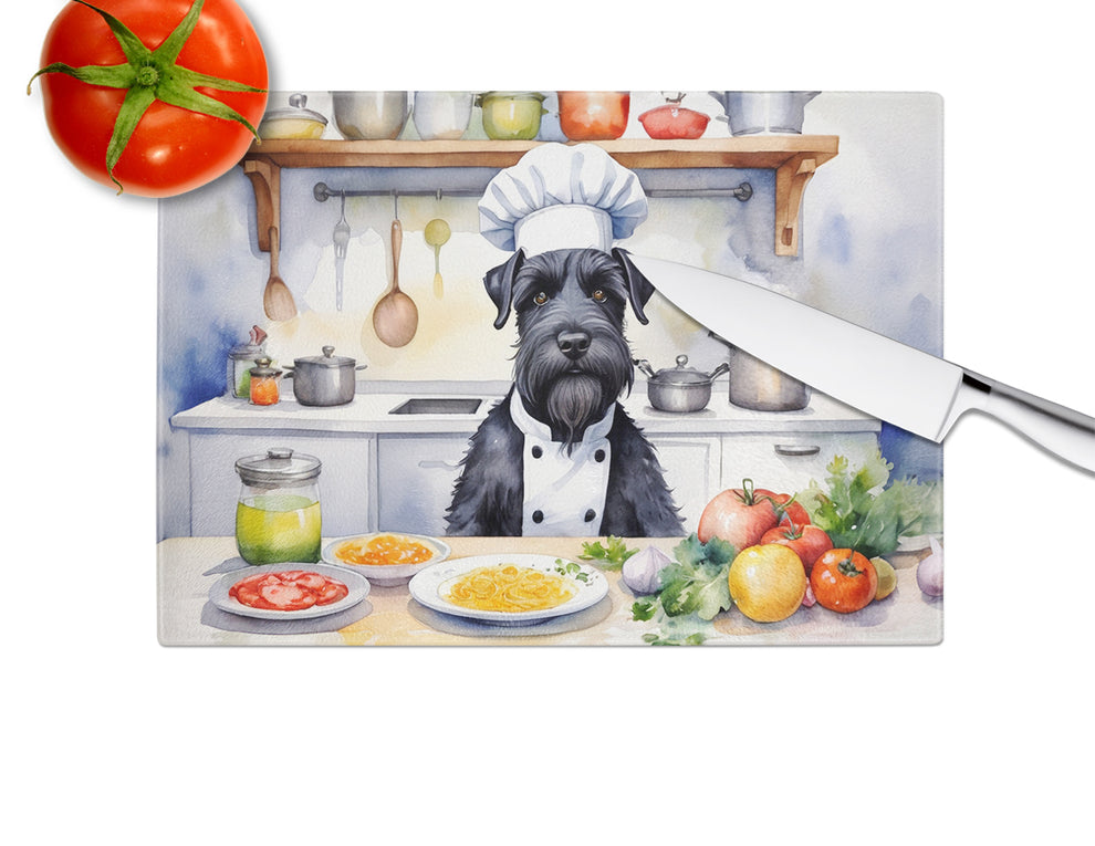 DAC6256LCB 15 x 12 in. Giant Schnauzer The Chef Glass Cutting Board