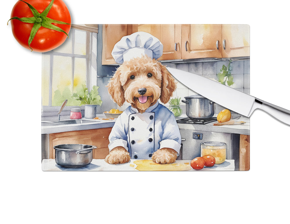 DAC6258LCB 15 x 12 in. Goldendoodle The Chef Glass Cutting Board